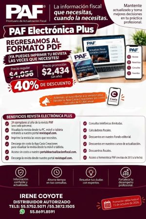 SUSCRIPCION ANUAL PAF ELECTRONICA PLUS